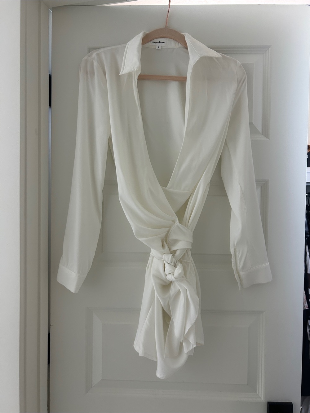 Cream Wrap Dress